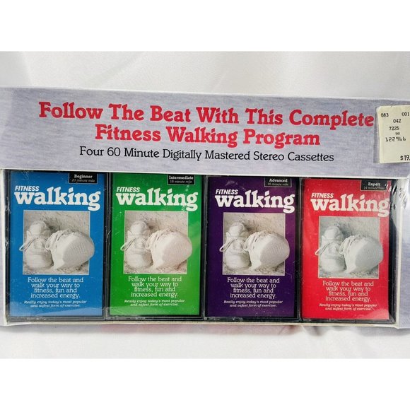 Fitness Walking Beginner Intermediate to Expert Exercise Cassette Tape Box Set - Picture 1 of 12